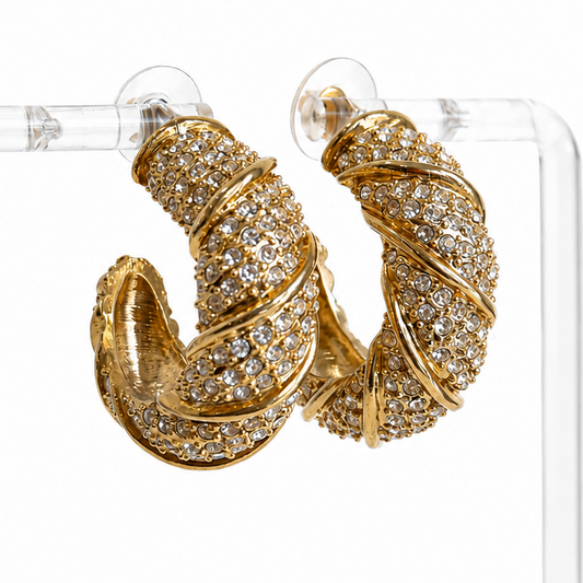 THE GOLDEN PAVÉ HOOPS