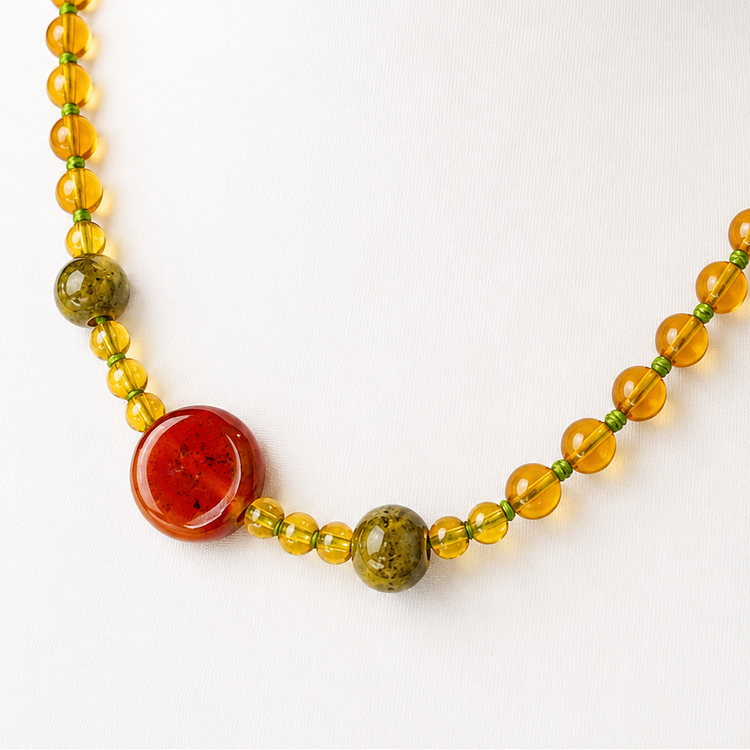 CITRINE DREAMS BROOCH NECKLACE