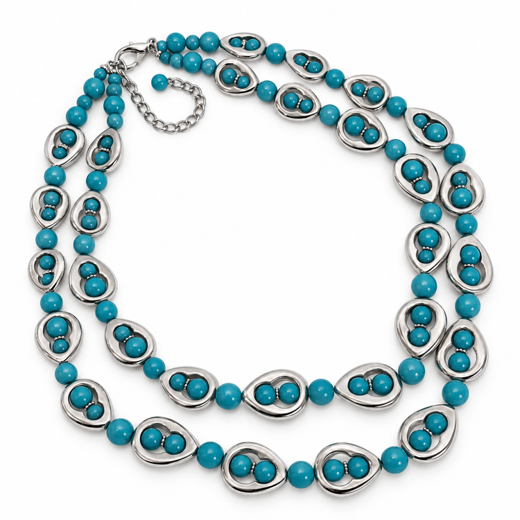 PETIT TURQUOISE SANTORINI NECKLACE