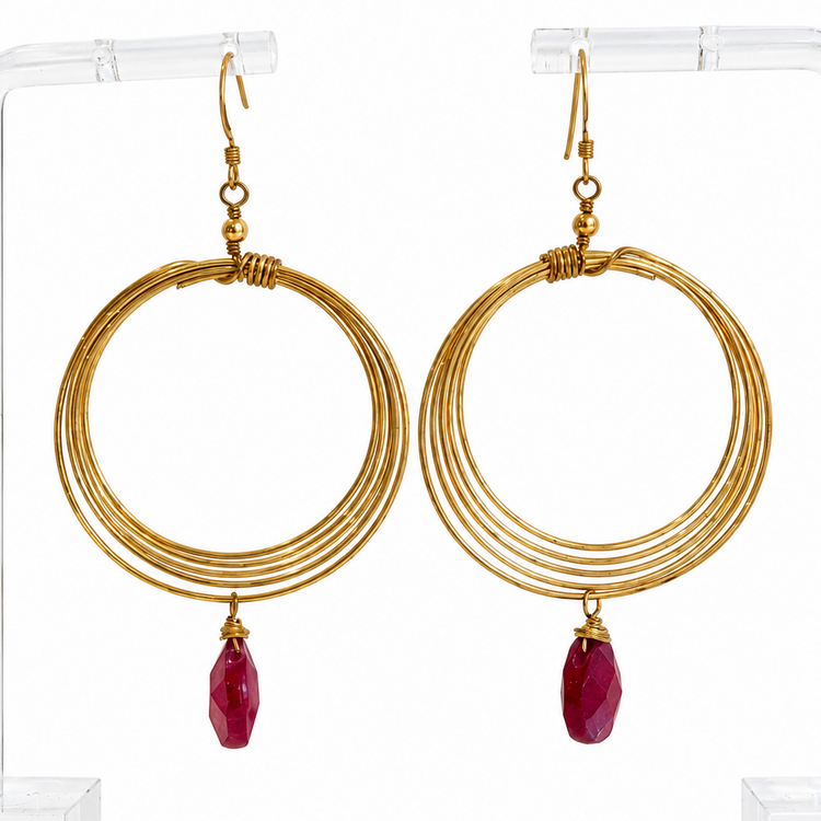 CRANBERRY DROP HOOPS