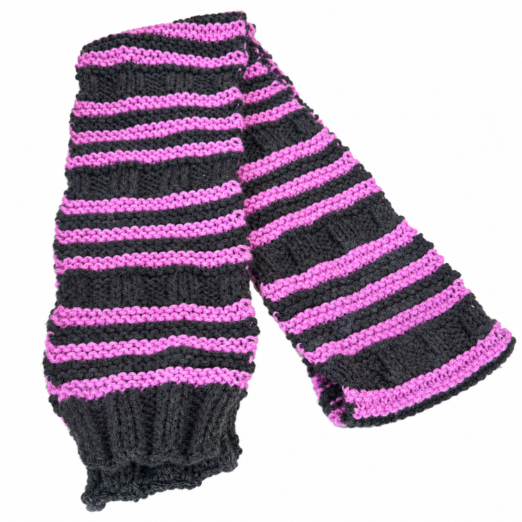 DAISY'S FAMOUS PEAPOD SCARF - LAVENDER GREY STRIPE