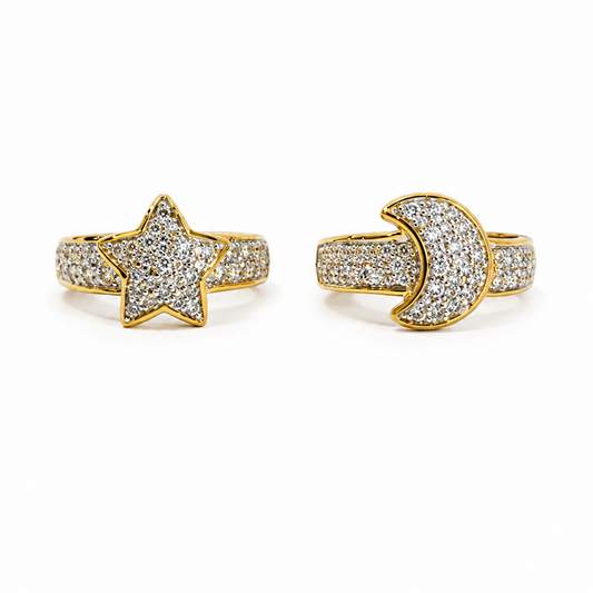 MOON AND STARS RING