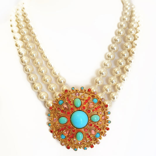 CAP D'ANTIBES NECKLACE AND EARRING SET