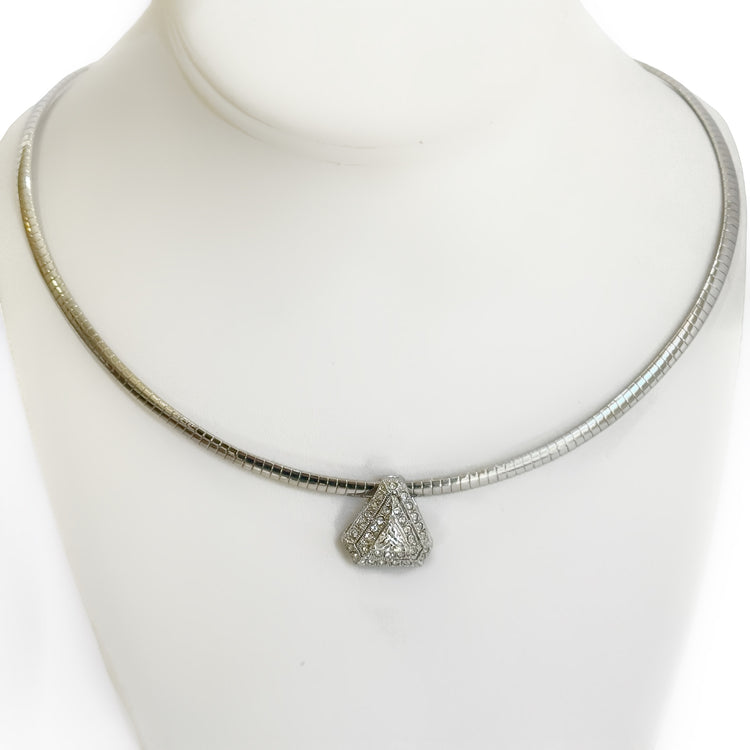 OMEGA PYRAMID PENDANT NECKLACE