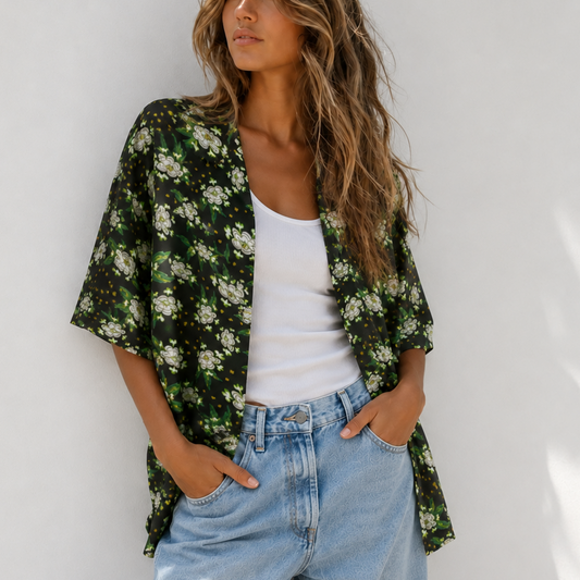 THE BLACK GARDENIA BOYFRIEND SHIRT