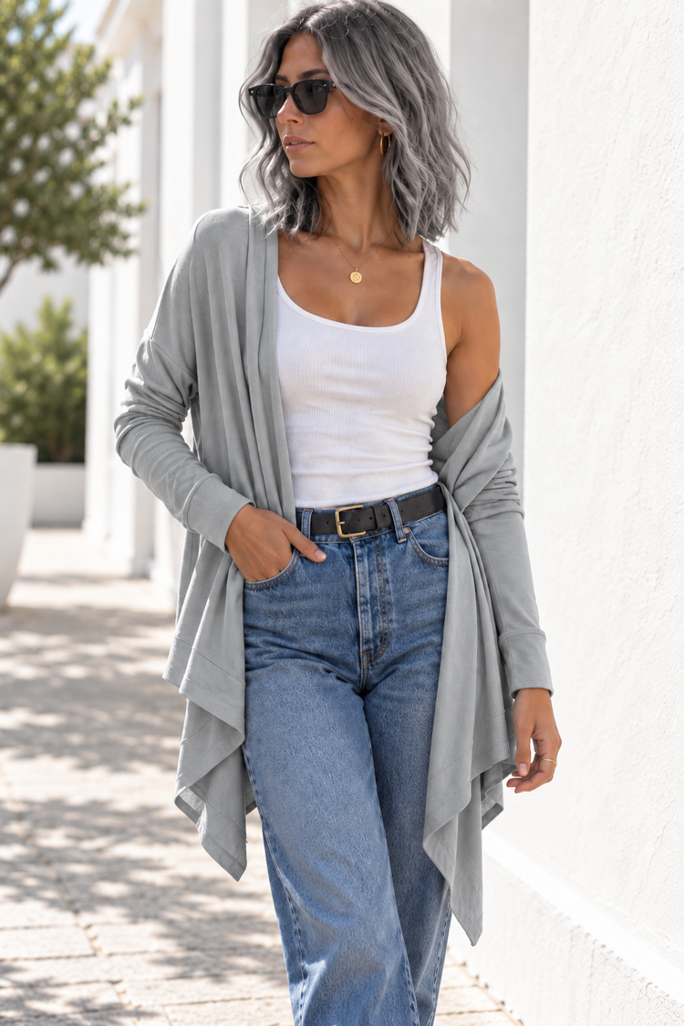 FEATHER CARDIGAN - DOVE