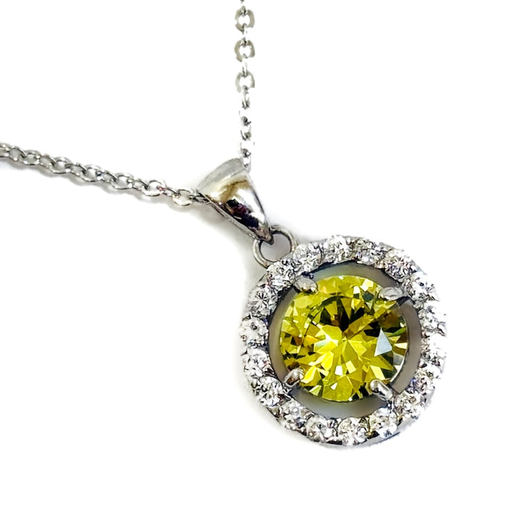 SUNSHINE AND LIME PENDANT NECKLACE