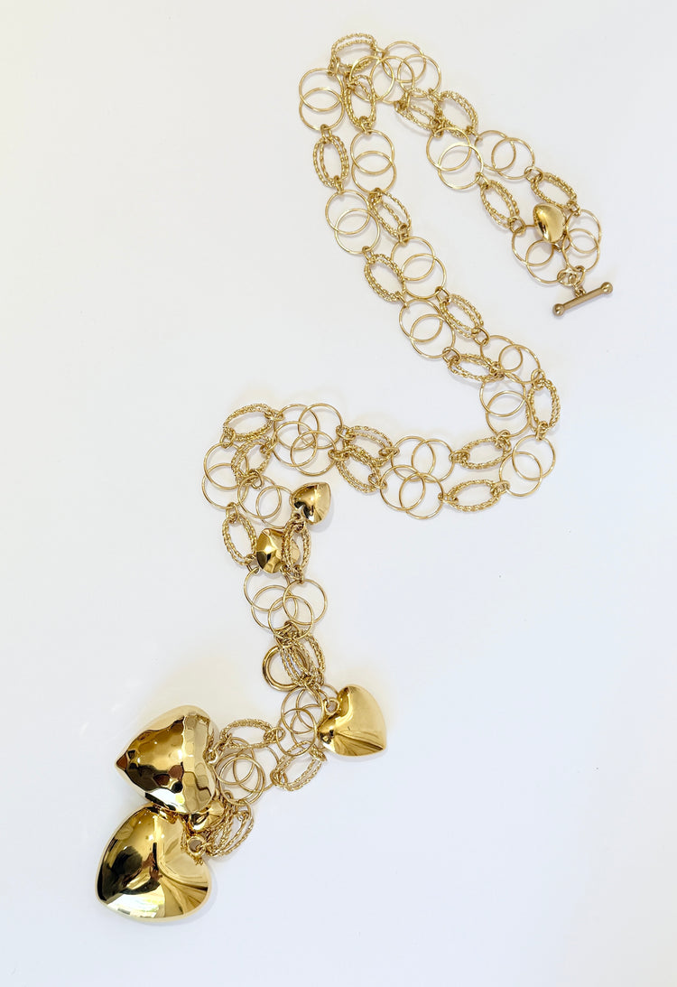 CHAINS OF LOVE NECKLACE GOLD OR SILVER