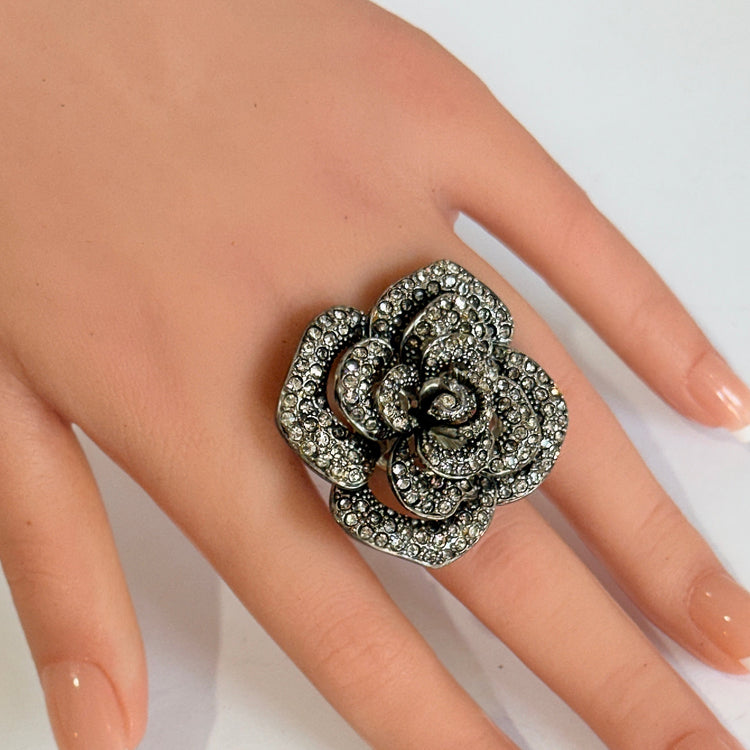 OMBRÉ ROSE PAVÉ RING
