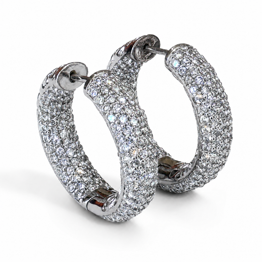 INSIDE OUTSIDE PAVÉ HOOPS