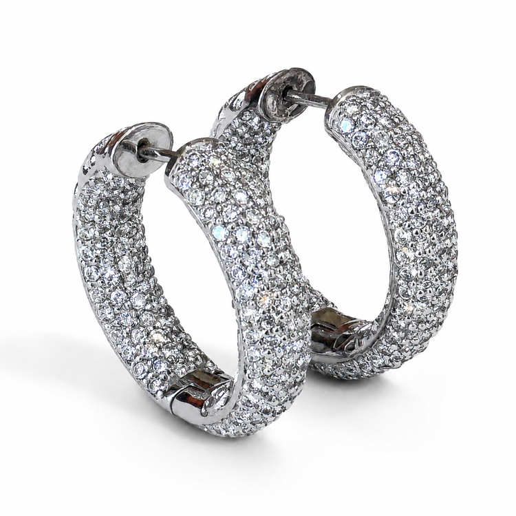 INSIDE OUTSIDE PAVÉ HOOPS