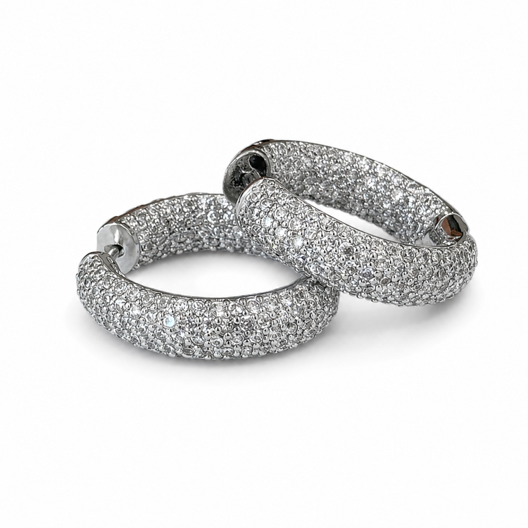 INSIDE OUTSIDE PAVÉ HOOPS