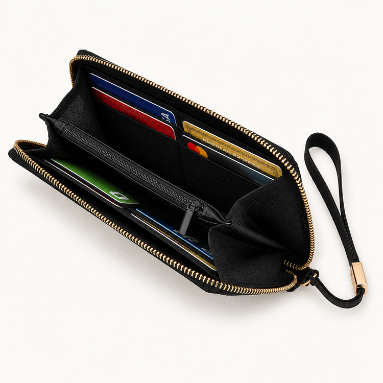 THE CONTINENTAL WALLET WITH DETACHABLE STRAP