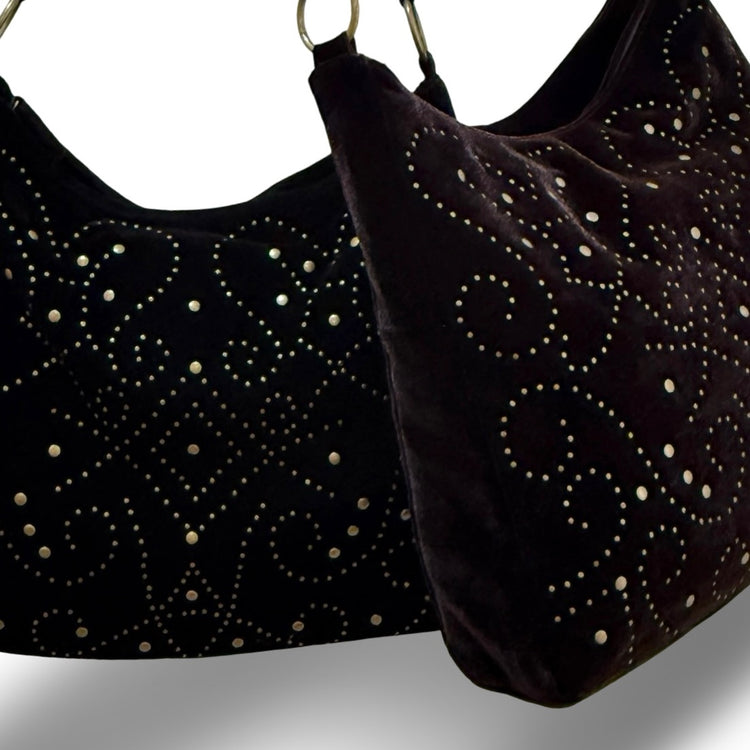 THE LENNY VELVET SHOULDER BAG