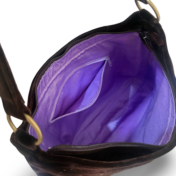 THE LENNY VELVET SHOULDER BAG