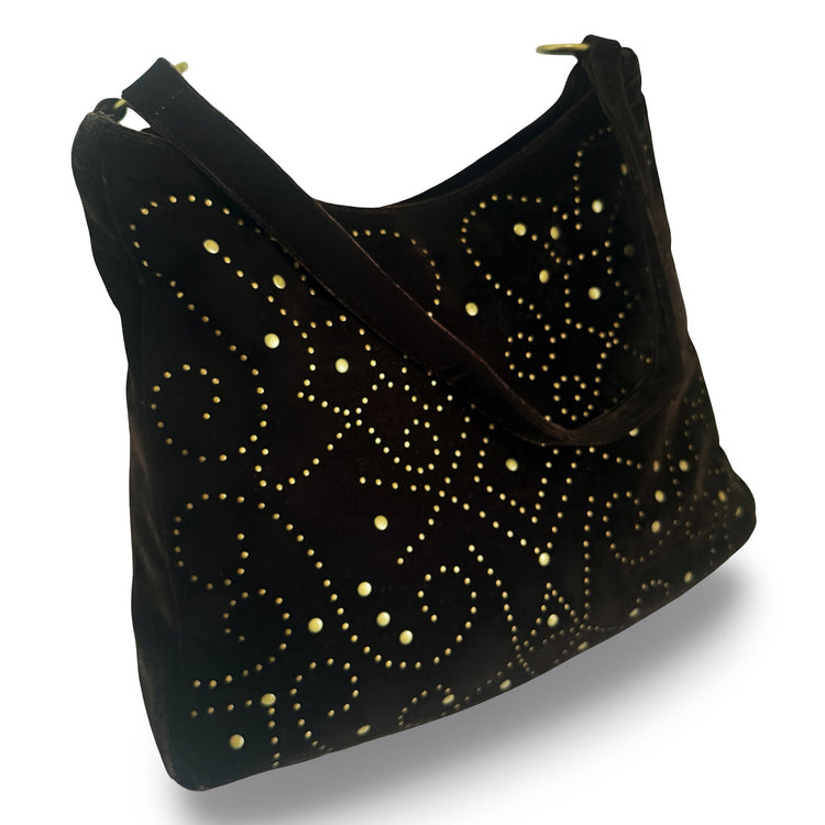 THE LENNY VELVET SHOULDER BAG