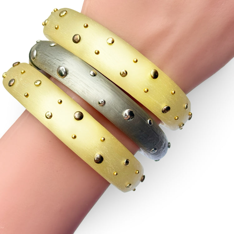 FROSTED LUCITE BANGLES