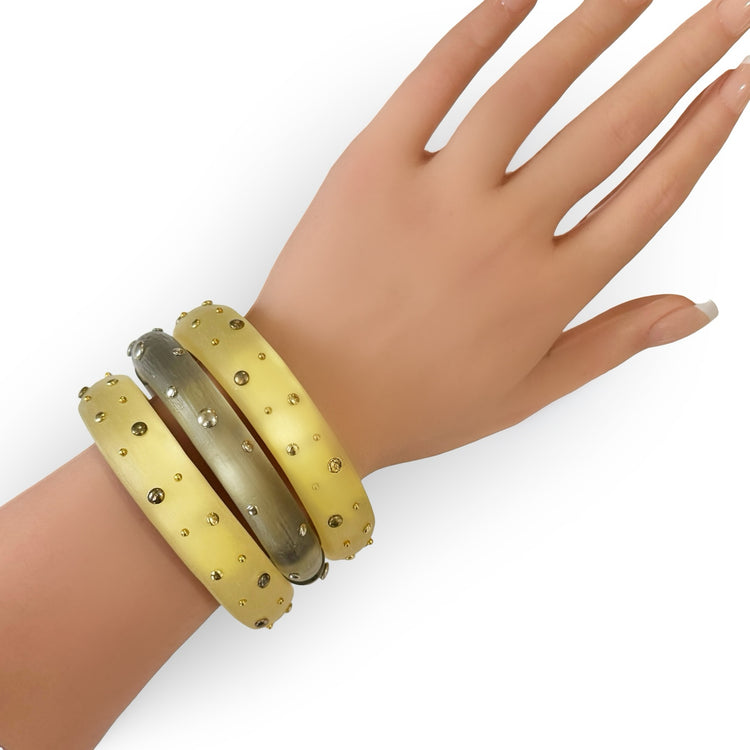 FROSTED LUCITE BANGLES