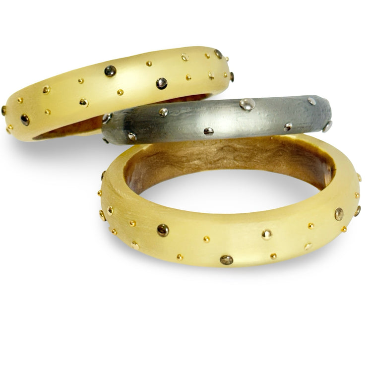 FROSTED LUCITE BANGLES