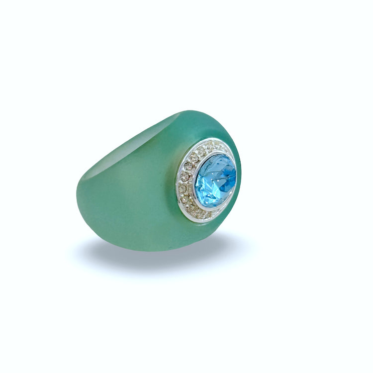 FROSTED LUCITE RING