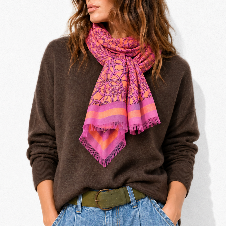 THE LUXE WRAP - MALIBU MONOGRAM