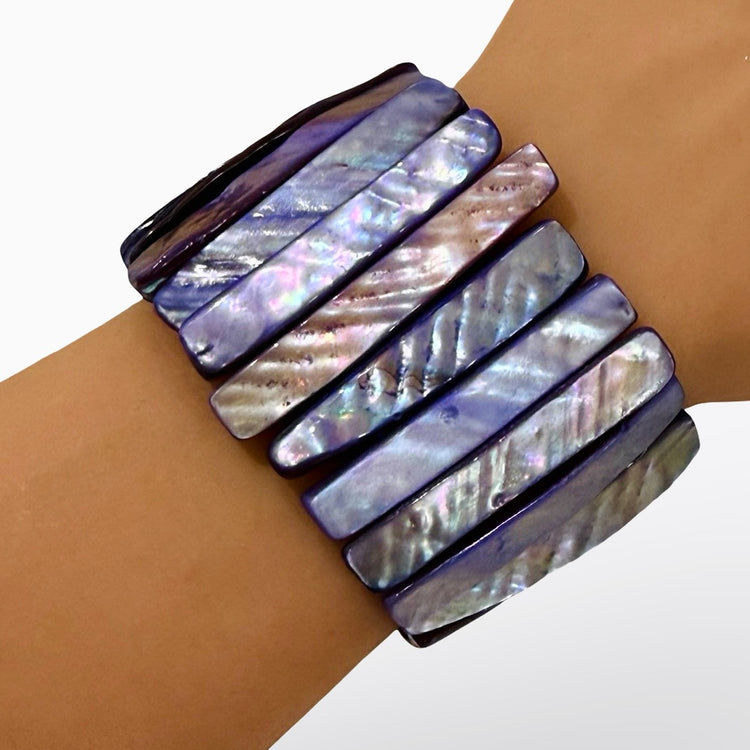 MOTHER OF PEARL STRETCH BRACELET