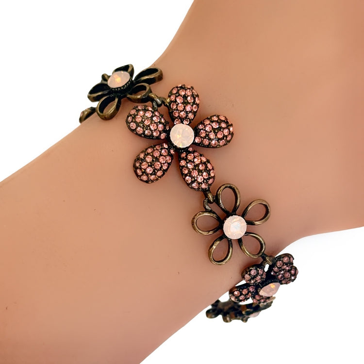 PINK OPAL DAISY BRACELET