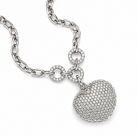 TWO OF HEARTS DOUBLE SIDED 3 WAY ENHANCER NECKLACE