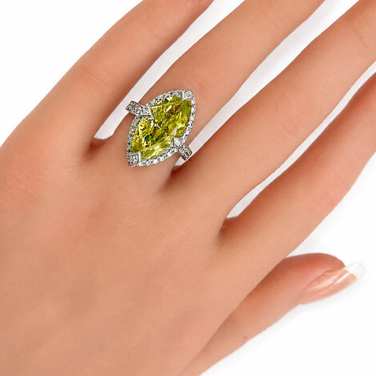PERIDOT MARQUISE RING