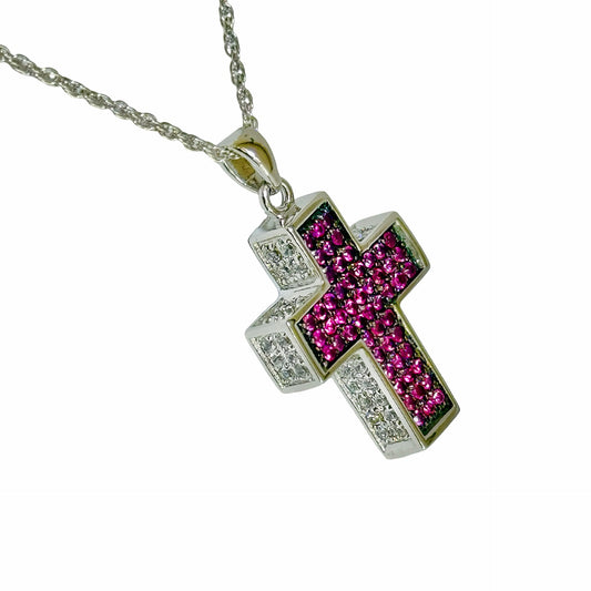 LA CROIX DU FRAMBOISERIE PENDANT NECKLACE