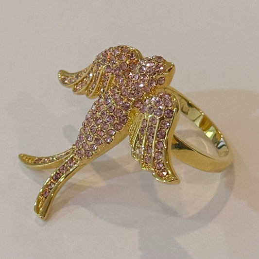 PINK DOVE IN FLIGHT RING