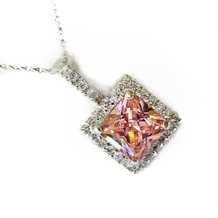 PINK ICE PENDANT NECKLACE