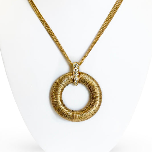 SHINE ON YOU CRAZY DIAMOND TRIPLE CHAIN PENDANT NECKLACE