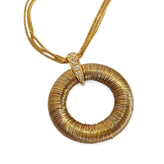 SHINE ON YOU CRAZY DIAMOND TRIPLE CHAIN PENDANT NECKLACE