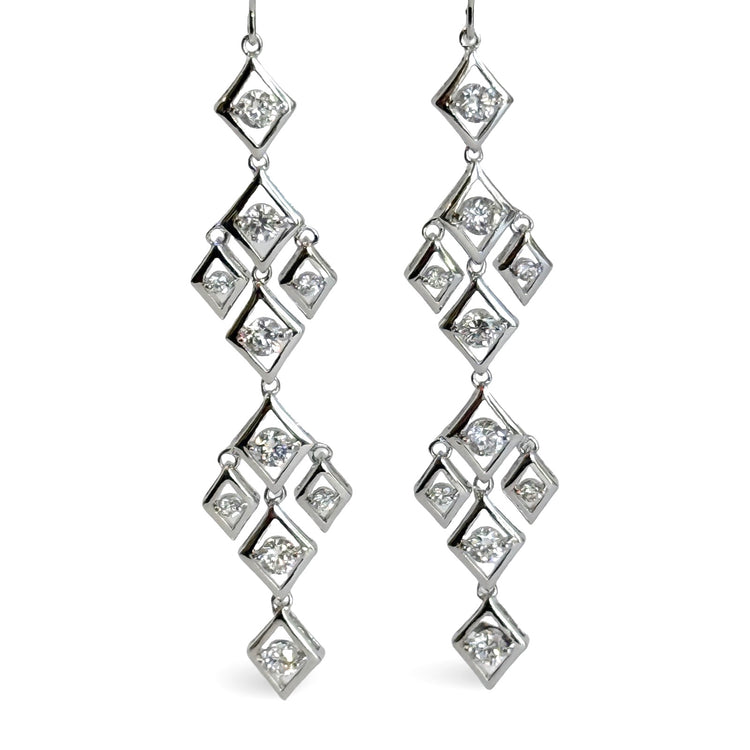 DIAMOND LIFE EARRINGS SILVER