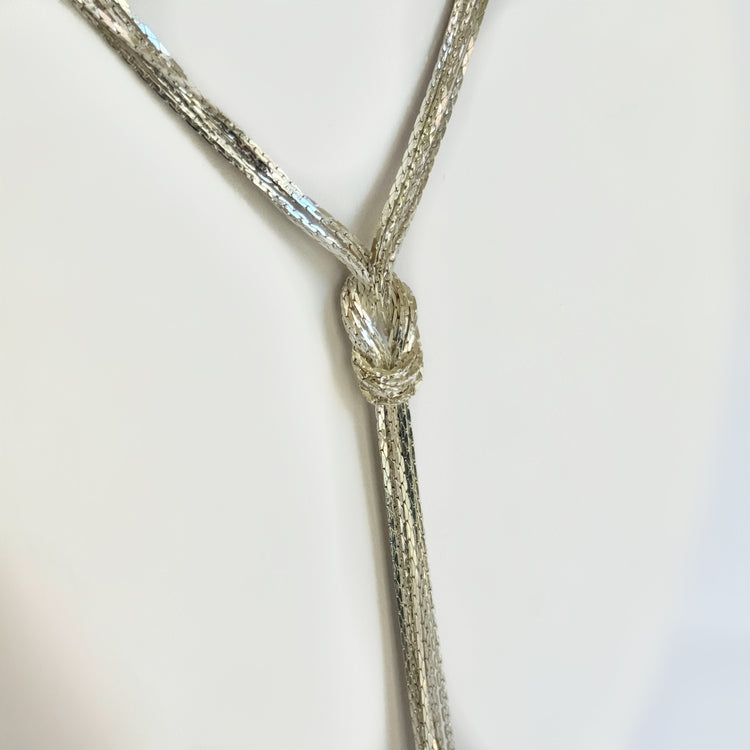 LONG LIQUID LARIAT SILVER OR GOLD