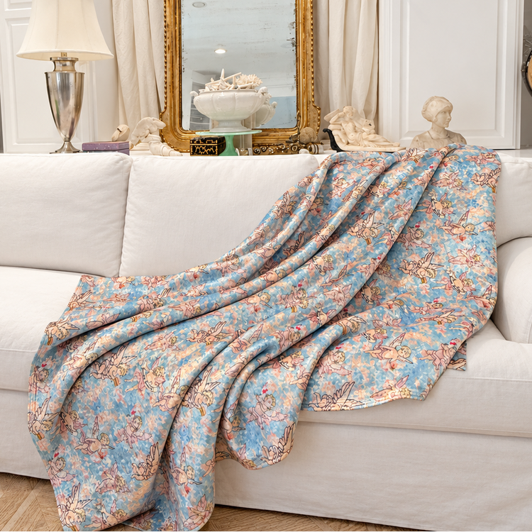 SUNDAY SNACKS COZY DOUBLE FACED THROW BLANKET