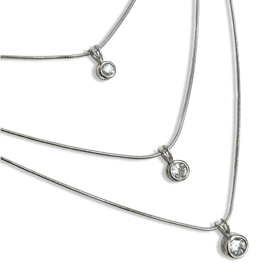 TRIFECTA  TRIPLE STRAND NECKLACE