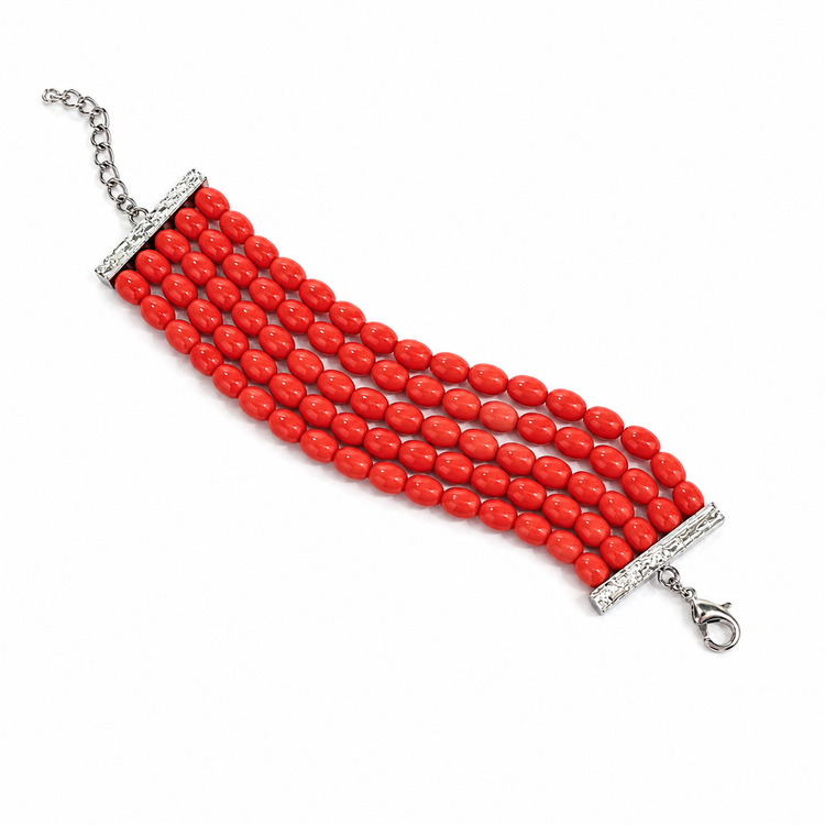 TANGERINE MULTISTRAND BRACELET