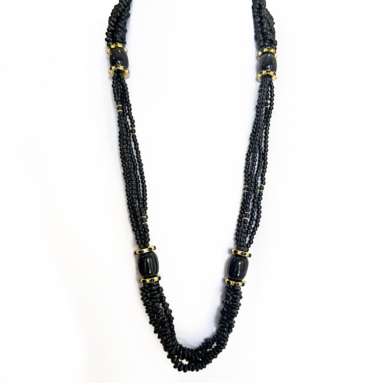 BLACK MAGIC MULTI-STRAND NECKLACE