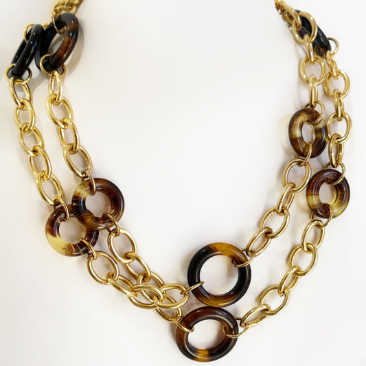 TORTOISE LINK NECKLACE