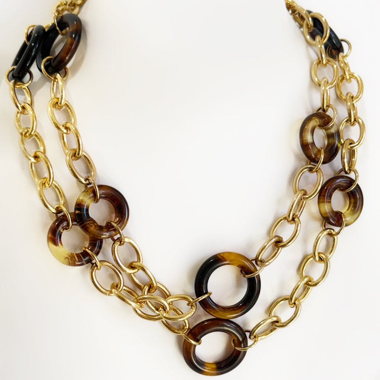 TORTOISE LINK NECKLACE
