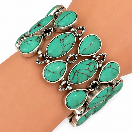 THE CALIFORNIA VERDE STRETCH CUFF SILVER
