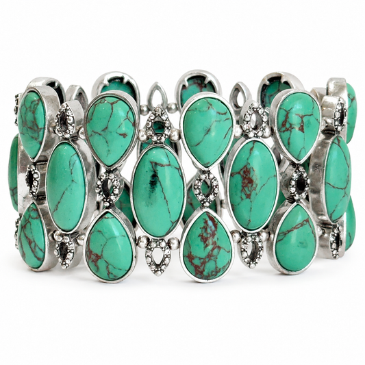 THE CALIFORNIA VERDE STRETCH CUFF SILVER