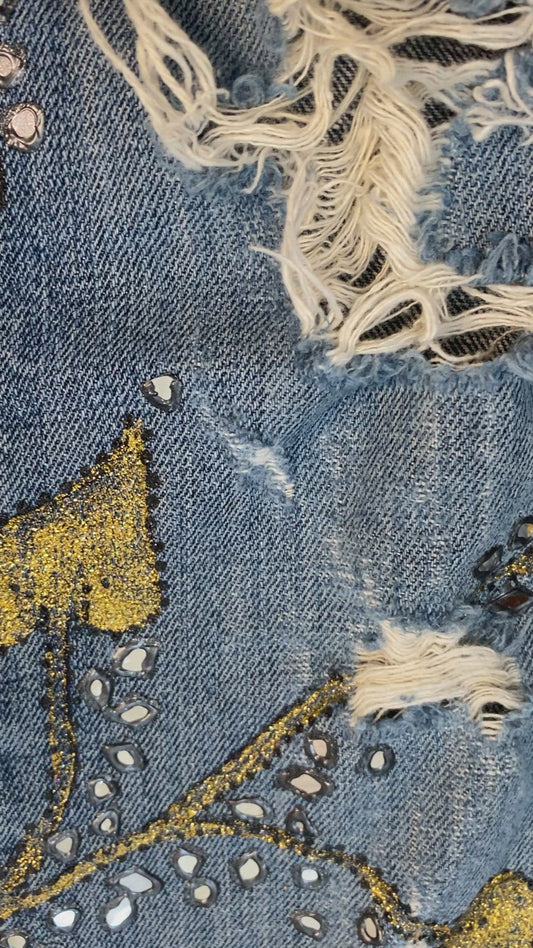 ZE GOLD VINE STAINED GLASS JEANS