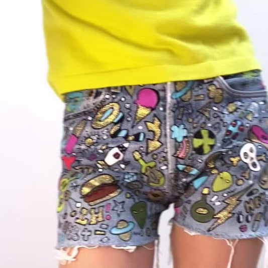 LESLIE HAMEL GRAFITTI SHORTS