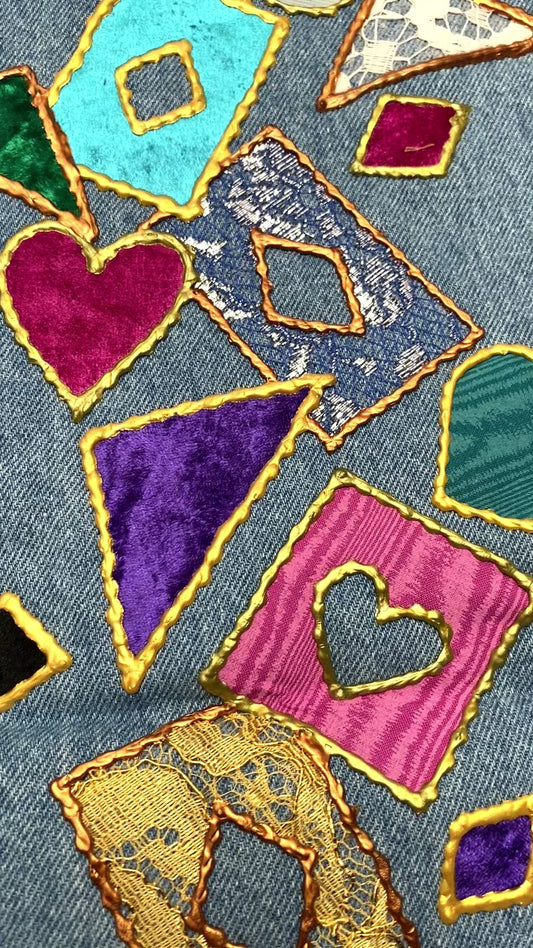 MULTIMEDIA PATCHWORK APPLIQUE JEANS