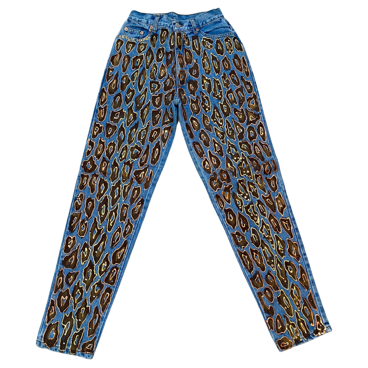 LEOPARD CRYSTAL JEANS