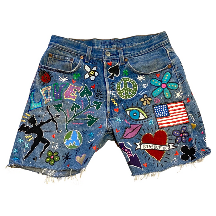 SUCKER FOR LOVE PSYCHEDELIC SHORTS
