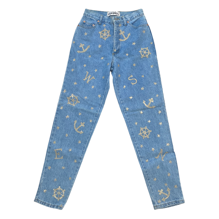 ANCHORS AWEIGH HIGH WAISTED JEANS